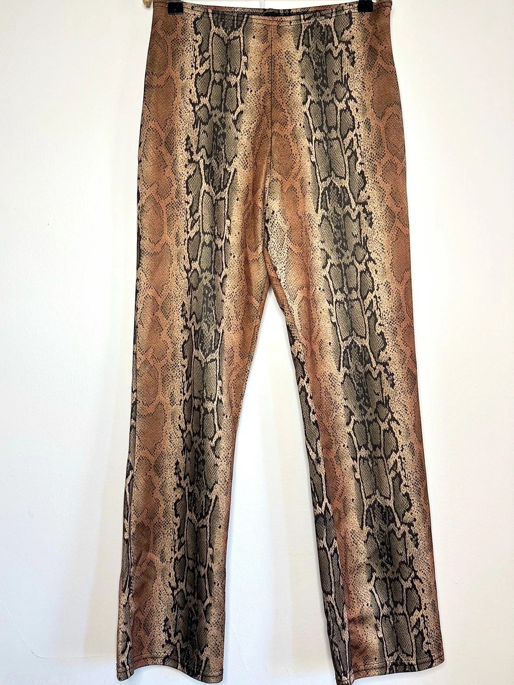 90s Snakeskin bootcut pants